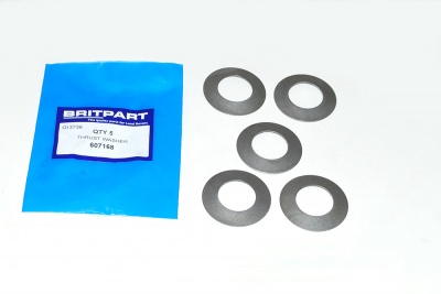 Image of 607168, a 'THRUST WASHER - 4 PIN DIFFERENTIAL - SERIES 111 - DEFENDER' part